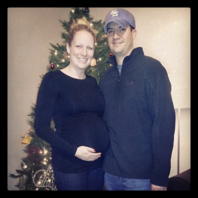 This was New Year's Eve 2013. I was about 8 months pregnant.